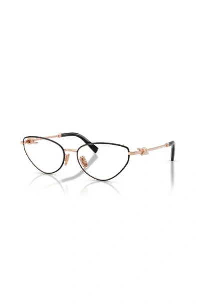 Tiffany & Co . 54mm Cat Eye Optical Glasses In Black