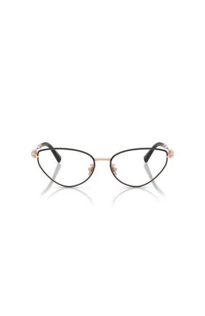 Tiffany & Co . 54mm Cat Eye Optical Glasses In Black
