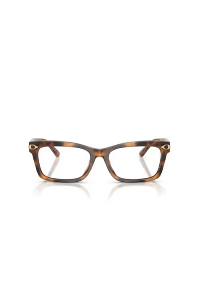 Ralph Lauren 53mm Rectangle Optical Glasses In Brown