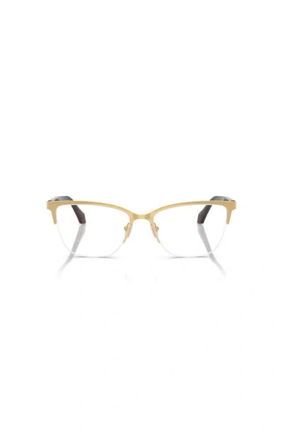 Versace 52mm Cat Eye Optical Glasses In Gold