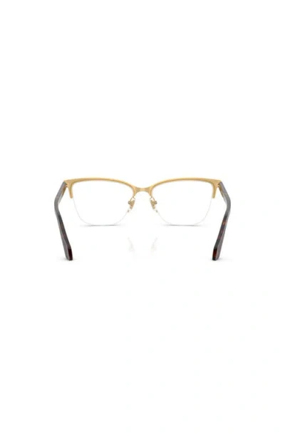 Versace 52mm Cat Eye Optical Glasses In Gold