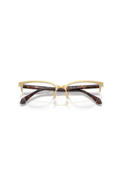 Versace 52mm Cat Eye Optical Glasses In Gold