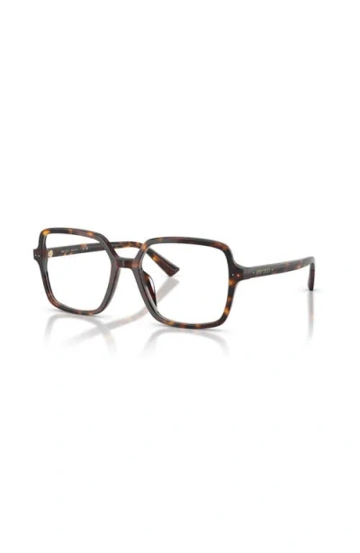 Jimmy Choo 53mm Square Optical Glasses In Brown