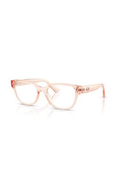 Armani Exchange 53mm Cat Eye Optical Glasses In Pink