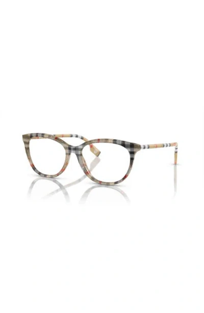 Burberry 52mm Irregular Optical Glasses In Brown