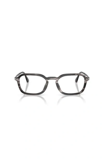 Persol 54mm Rectangle Optical Glasses In Gray