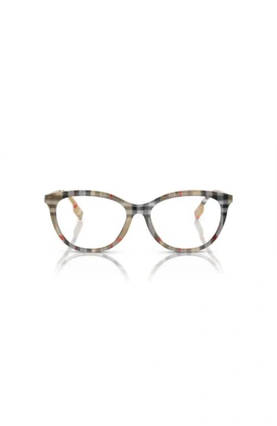 Burberry 52mm Irregular Optical Glasses In Brown