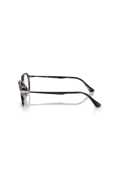 Persol 54mm Rectangle Optical Glasses In Gray