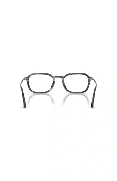 Persol 54mm Rectangle Optical Glasses In Gray