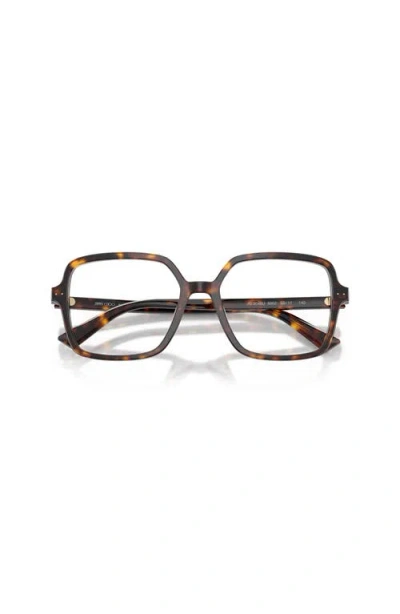 Jimmy Choo 53mm Square Optical Glasses In Brown