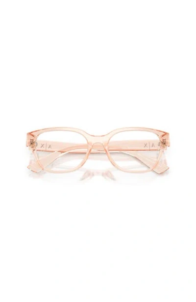 Armani Exchange 53mm Cat Eye Optical Glasses In Pink