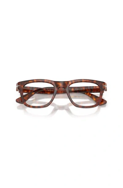 Persol 53mm Square Optical Glasses In Brown
