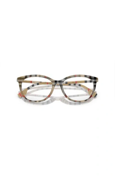 Burberry 52mm Irregular Optical Glasses In Brown