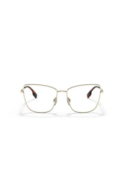 Burberry 55mm Cat Eye Optical Glasses In Gold