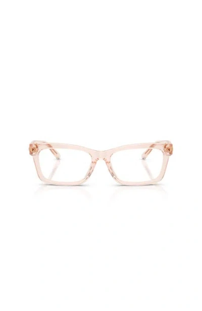 Ralph Lauren 55mm Rectangle Optical Glasses In Pink