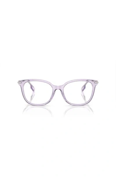 Burberry 51mm Square Optical Glasses In Purple