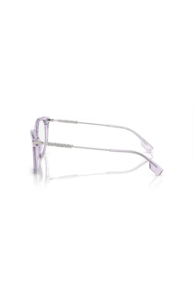 Burberry 51mm Square Optical Glasses In Purple