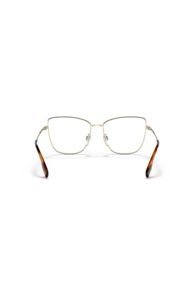 Burberry 55mm Cat Eye Optical Glasses In Gold
