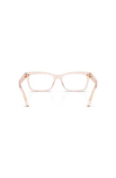 Ralph Lauren 55mm Rectangle Optical Glasses In Pink