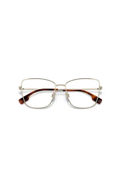 Burberry 55mm Cat Eye Optical Glasses In Gold