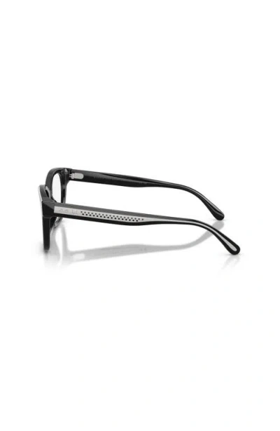 Ralph Lauren 52mm Rectangle Optical Glasses In Black