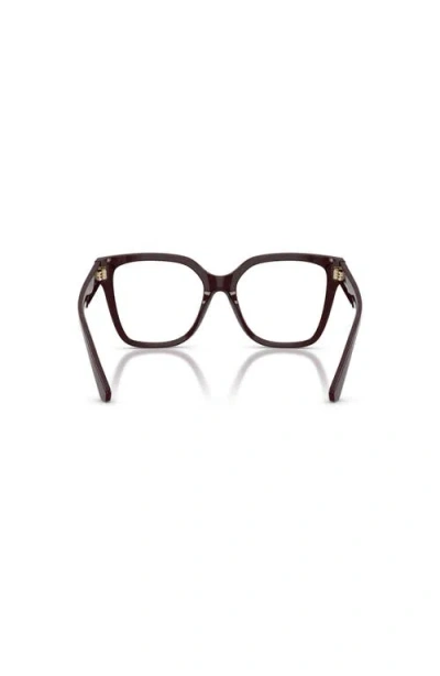 Burberry 51mm Square Optical Glasses In Brown