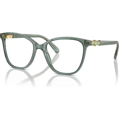 Swarovski 52mm Square Optical Glasses In Green