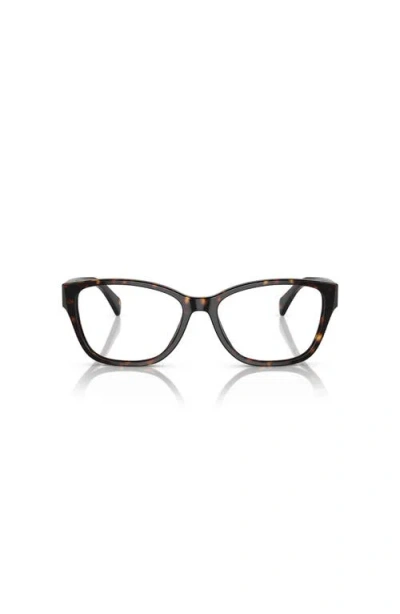 Ralph 55mm Rectangle Optical Glasses In Brown