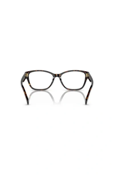 Ralph 55mm Rectangle Optical Glasses In Brown