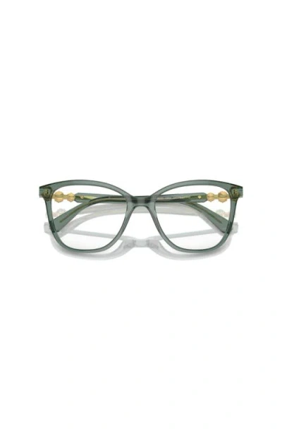 Swarovski 52mm Square Optical Glasses In Green