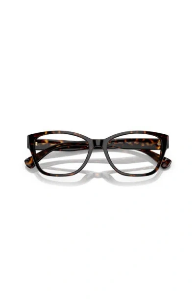 Ralph 55mm Rectangle Optical Glasses In Brown