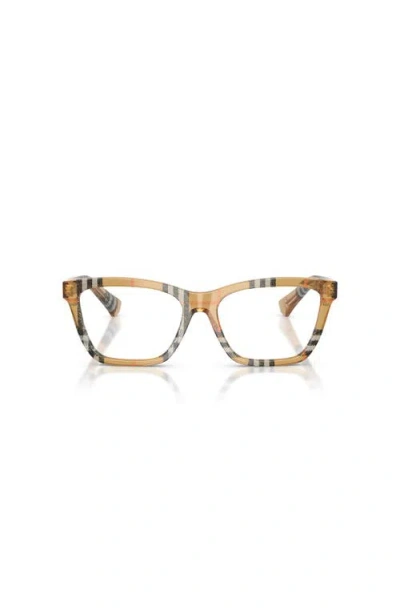 Burberry 54mm Rectangle Optical Glasses In Brown