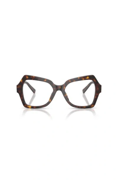 Dolce & Gabbana Dolce&gabbana 52mm Butterfly Optical Glasses In Brown