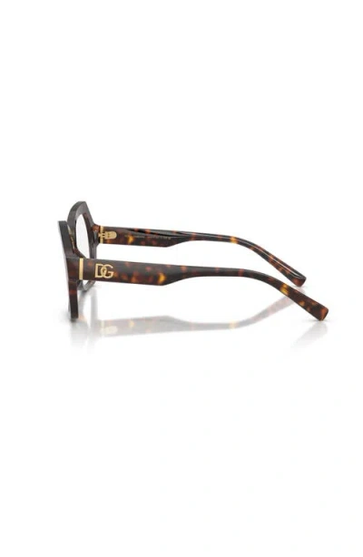 Dolce & Gabbana Dolce&gabbana 52mm Butterfly Optical Glasses In Brown