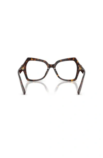 Dolce & Gabbana Dolce&gabbana 52mm Butterfly Optical Glasses In Brown