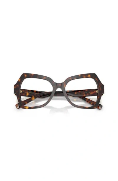Dolce & Gabbana Dolce&gabbana 52mm Butterfly Optical Glasses In Brown