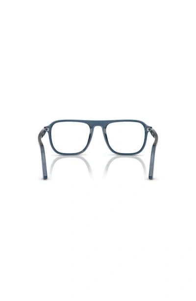 Persol 53mm Square Optical Glasses In Blue