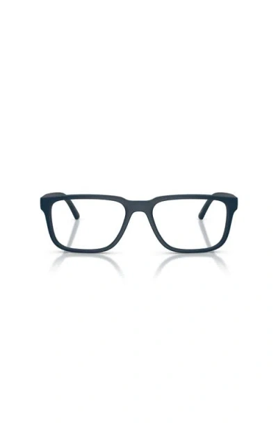 Arnette 56mm Rectangle Optical Glasses In Blue