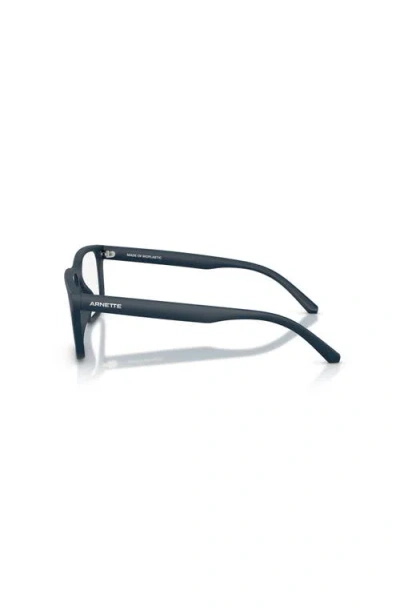 Arnette 56mm Rectangle Optical Glasses In Blue