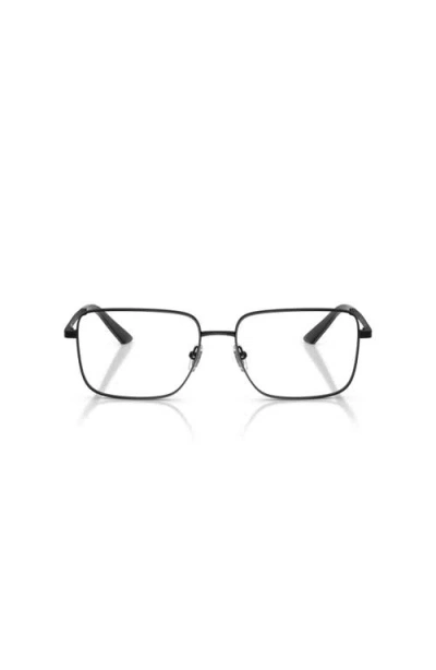 Versace 57mm Rectangle Optical Glasses In Black