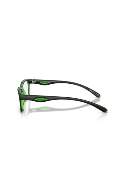 Arnette 55mm Rectangle Optical Glasses In Black