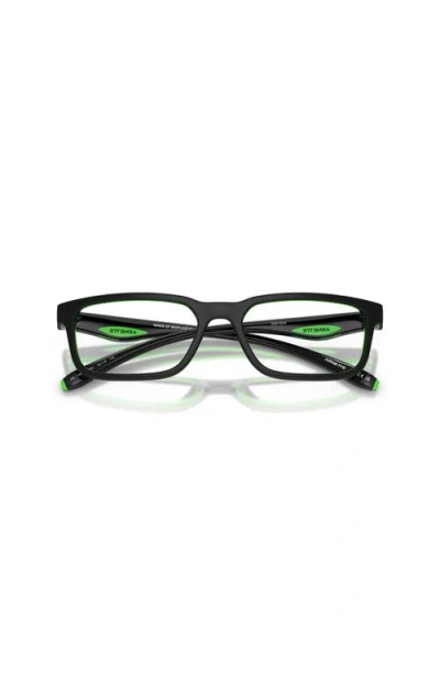 Arnette 55mm Rectangle Optical Glasses In Black