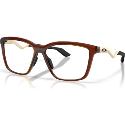 Oakley 57mm Square Optical Glasses In Brown