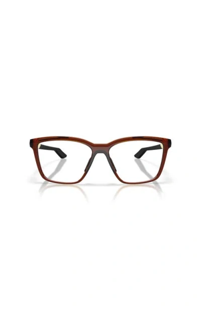 Oakley 57mm Square Optical Glasses In Brown