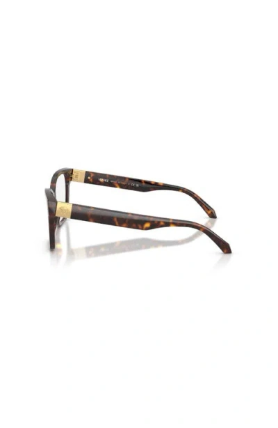 Versace 55mm Cat Eye Optical Glasses In Brown