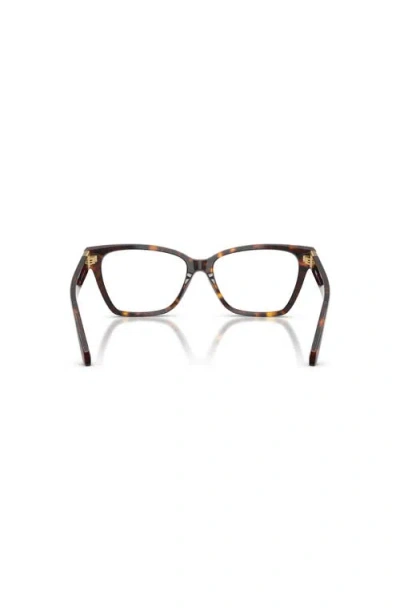 Versace 55mm Cat Eye Optical Glasses In Brown