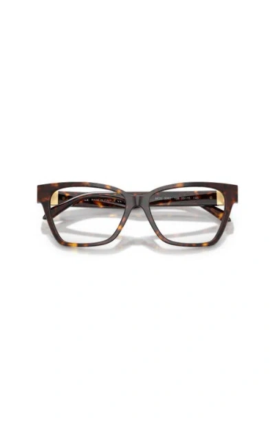 Versace 55mm Cat Eye Optical Glasses In Brown