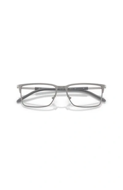 Armani Exchange 56mm Rectangle Optical Glasses In Gray