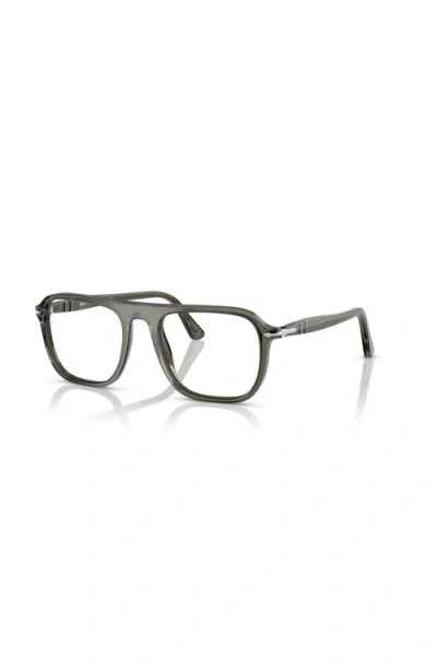 Persol 51mm Square Optical Glasses In Gray