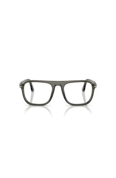 Persol 51mm Square Optical Glasses In Gray